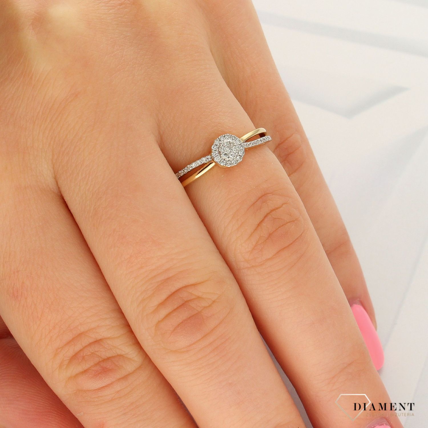 Pierścionek złoty DIAMENT żółte złoto, diamenty 0660027164 HSI.jpg